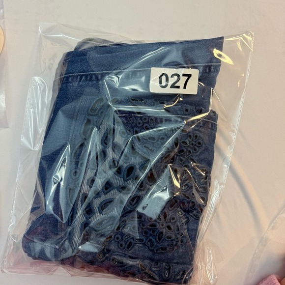 Susan Graver Capri Jeans 10P Slim Fit Ankle Cropped Eyelet Hem Blue Denim - Picture 14 of 14